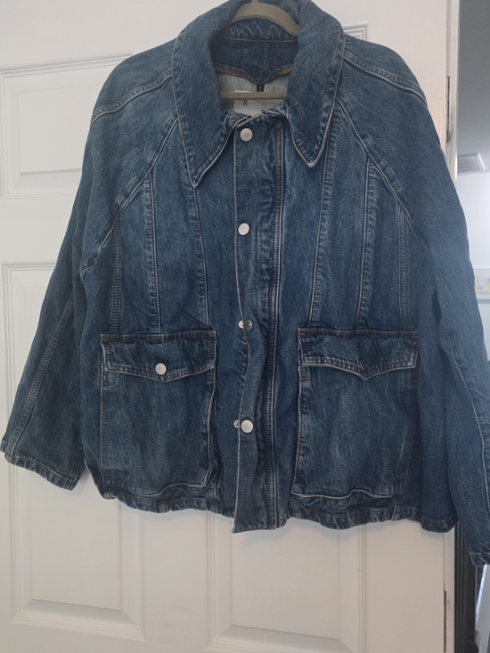 Pilcro Jackets & Blazers - Pilcro Anthropologie Dark Blue Denim Jacket 1X